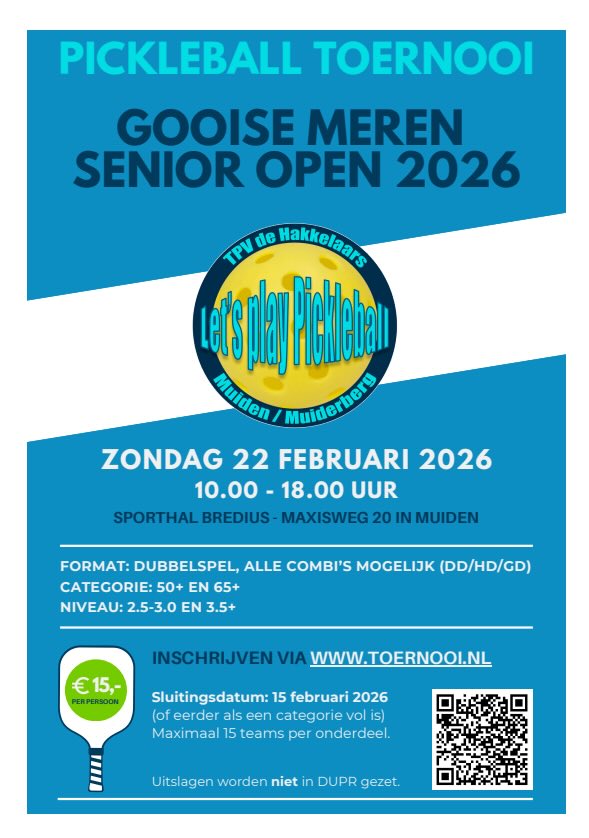 Gooise Meren Senior Open 2026 poster