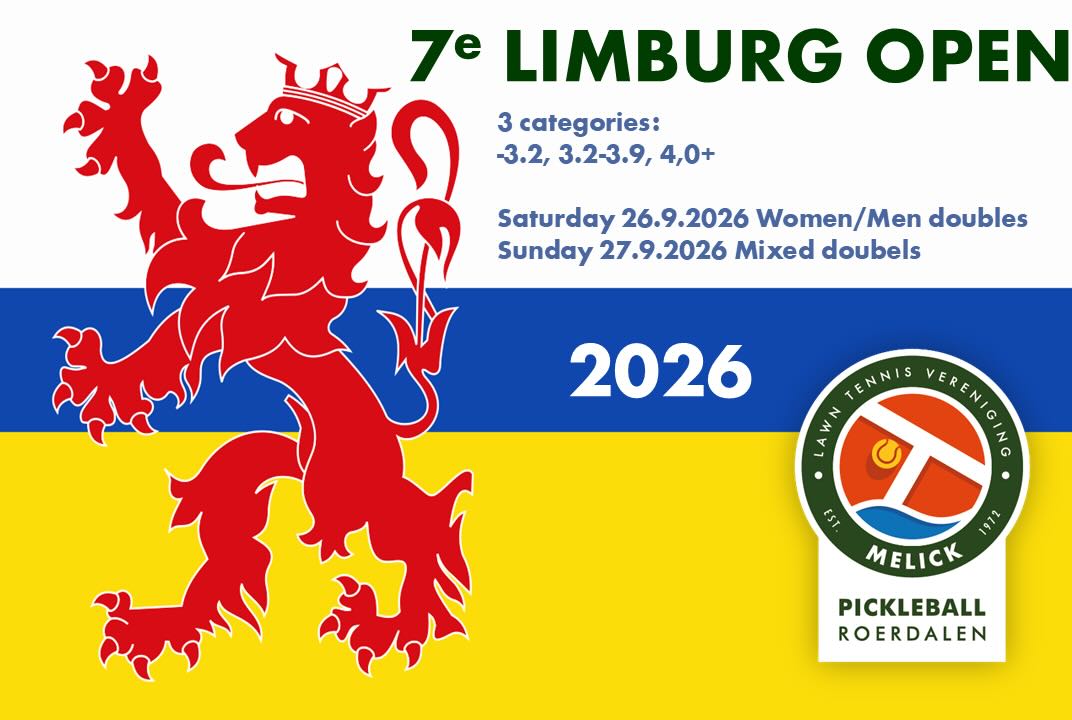 7e Limburg Open Pickleball 2026 poster