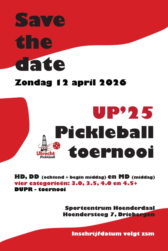 UP'25 Pickleball toernooi poster
